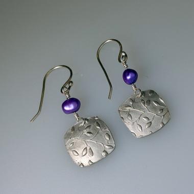 Leaves and Pearls Earrings