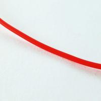 Red Rubber Cord Necklace, 2mm, Sterling Clasp, Interchangeable, 16", 18", 20", 22", 24"