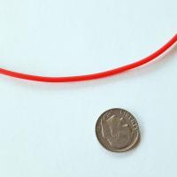 Red Rubber Cord Necklace, 2mm, Sterling Clasp, Interchangeable, 16", 18", 20", 22", 24"