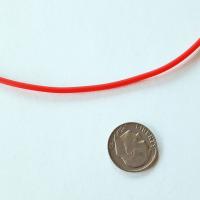 Red Rubber Cord Necklace, 2mm, Gold Filled Clasp, Interchangeable, 16", 18", 20", 22", 24"