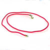 Hot Pink Rubber Cord Necklace, 2mm, Gold Filled Clasp, Interchangeable, 16", 18", 20", 22", 24"