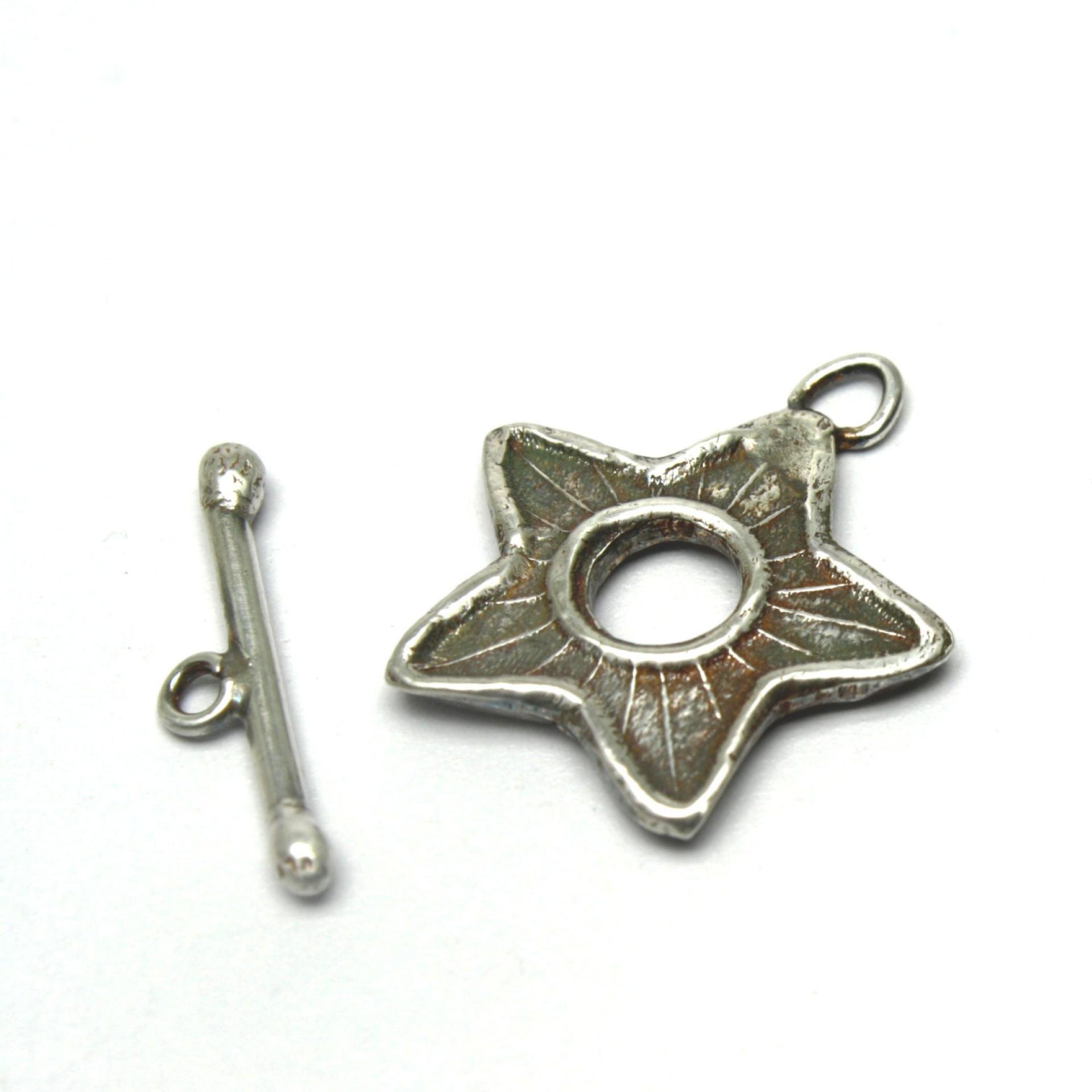 Star Toggle Clasp, Sterling Silver 