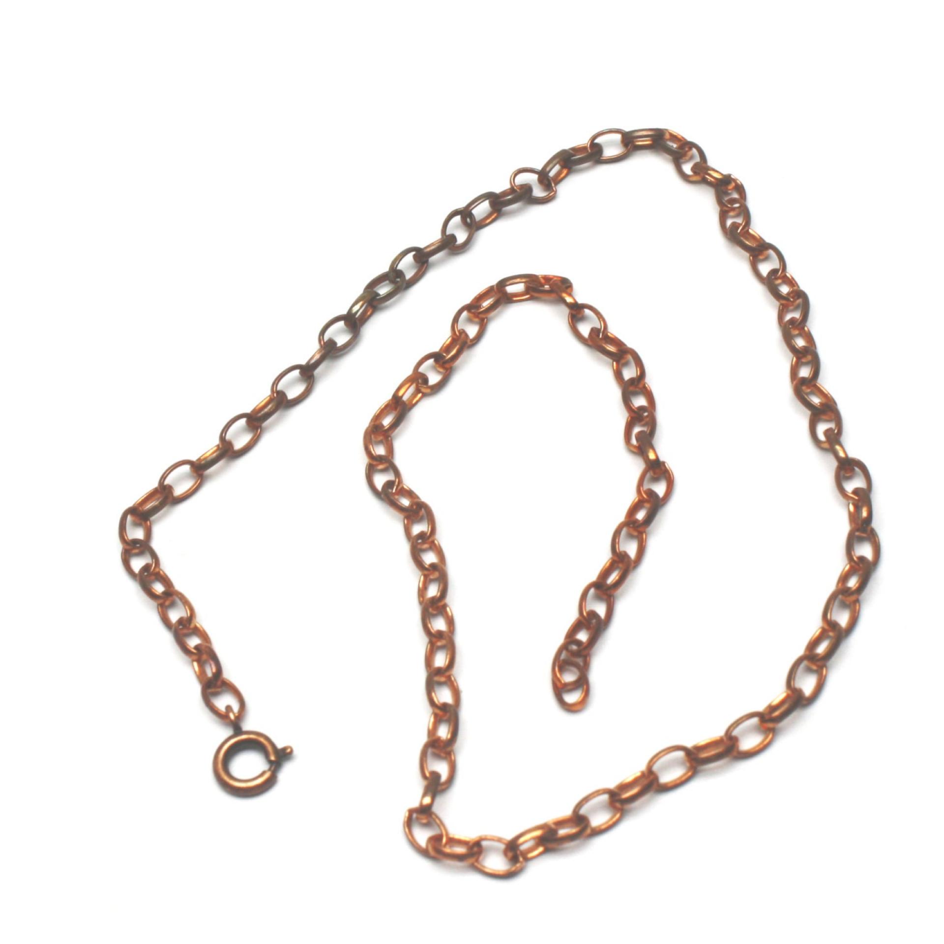 Solid Copper Chain Necklace, 3.8 mm Soldered, 16", 18", 20", 22", 24" choose length